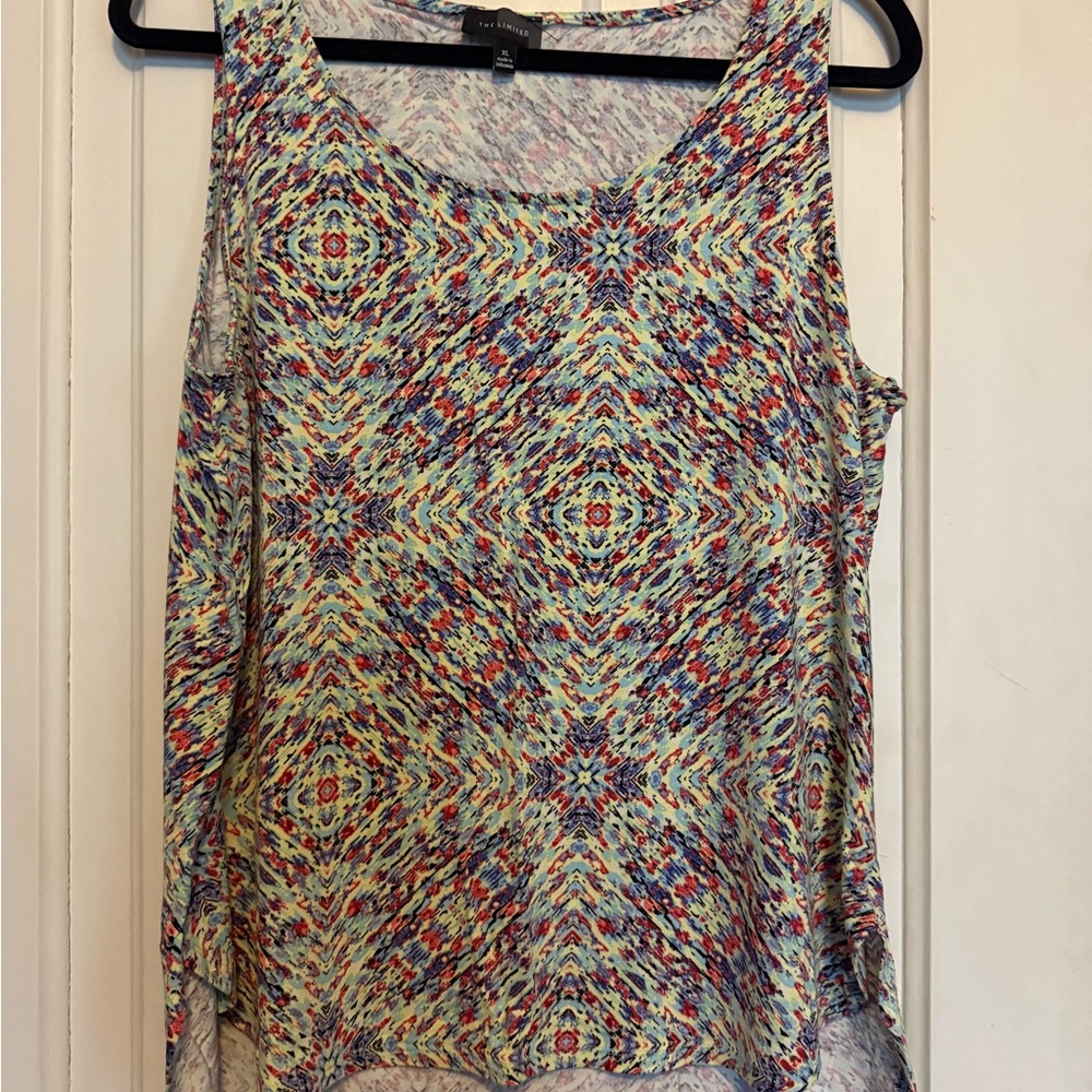Colorful Geometric Patterned Women's Top